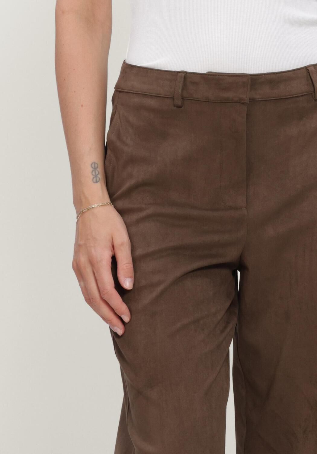 MINUS Pantalon MSALVA MID WAIST PANT en marron - large