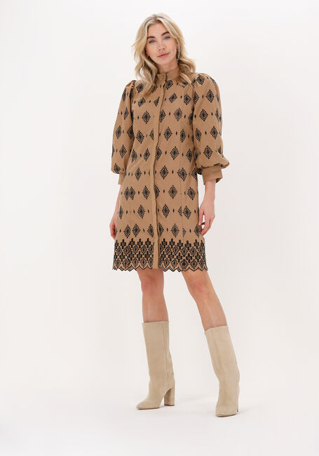 Camel BRUUNS BAZAAR Mini jurk RIENNA MONIQUE DRESS - large
