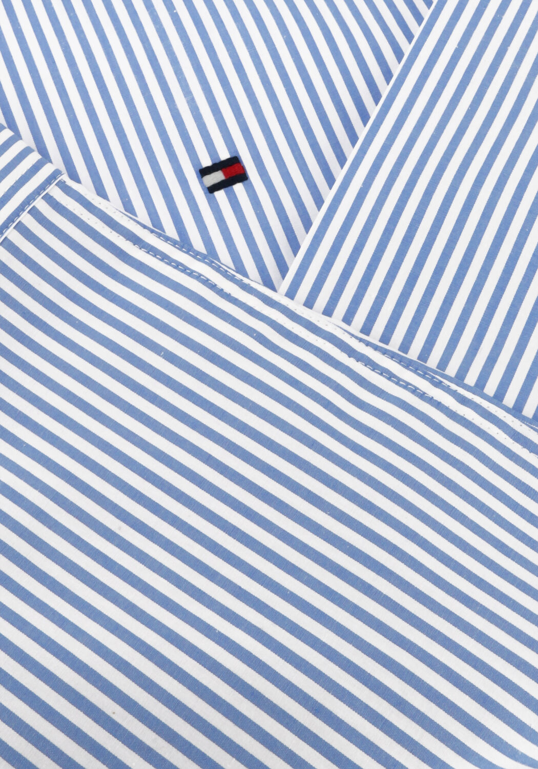 Lichtblauwe TOMMY HILFIGER  ESS POPLIN REGULAR SHIRT - large