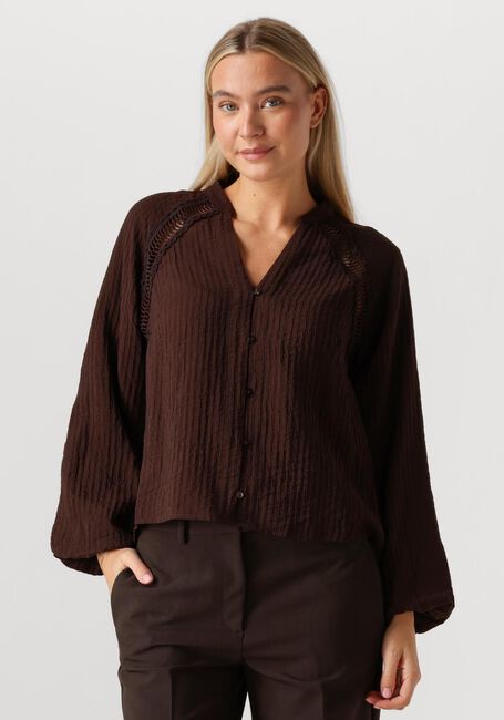 CO'COUTURE SHINA LACE V-SHIRT Blouses en marron - large