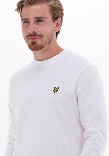 Witte LYLE & SCOTT T-shirt MOCK NECK LONG SLEEVE TSHIRT - large