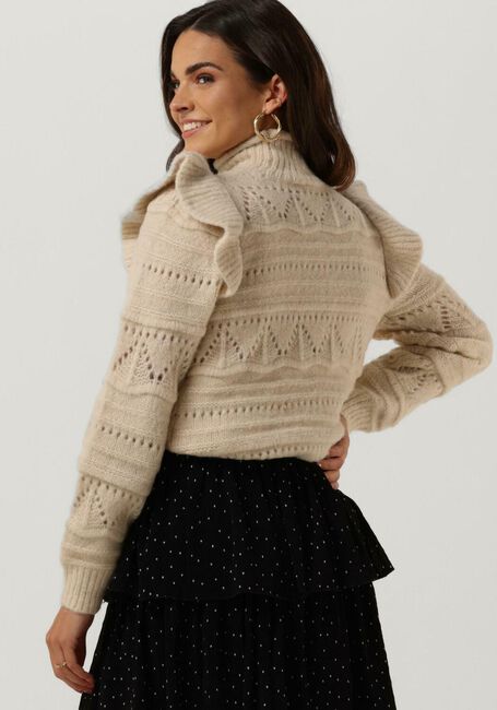 Beige Y.A.S. Coltrui YASCORALINE LS KNIT PULLOVER - large