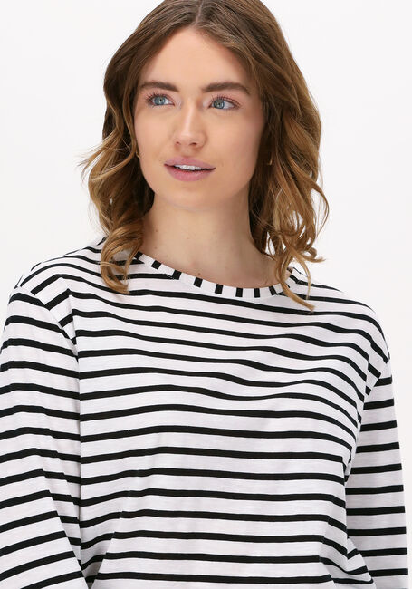 10DAYS Haut LONGSLEEVE TEE STRIPES Blanc - large