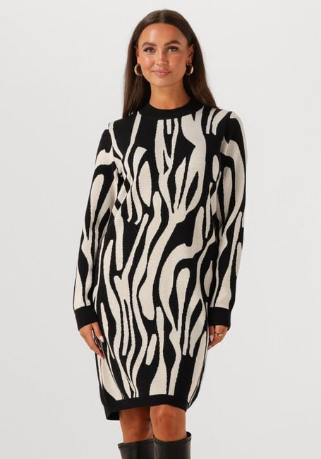 Multi OBJECT Mini jurk OBJRAY L/S KNIT DRESS AOP - large