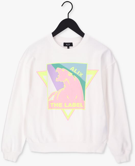 Witte ALIX THE LABEL T-shirt PASTEL PANTHER SWEATER - large