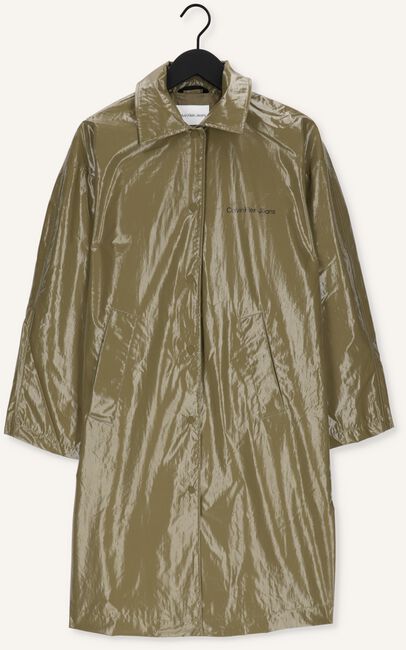 Groene CALVIN KLEIN Regenjas COATED LONG JACKET Omoda