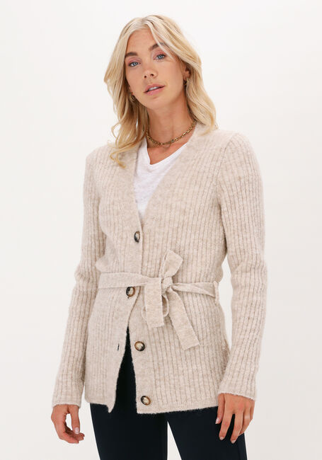 VANILIA Gilet HEAVY RIB CARDIGAN en beige - large