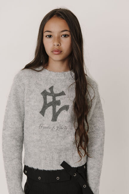 Lichtgrijze FRANKIE & LIBERTY Trui TOYAH NY SWEATER - large