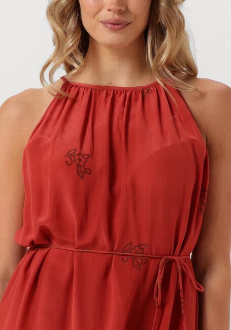 SISSEL EDELBO Robe midi MERIDA SILK STRAP DRESS en rose - large