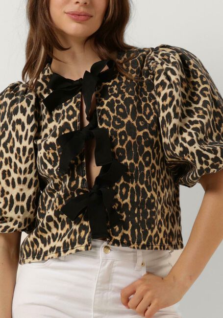CO'COUTURE Haut LEOCC BOW BLOUSE en beige - large
