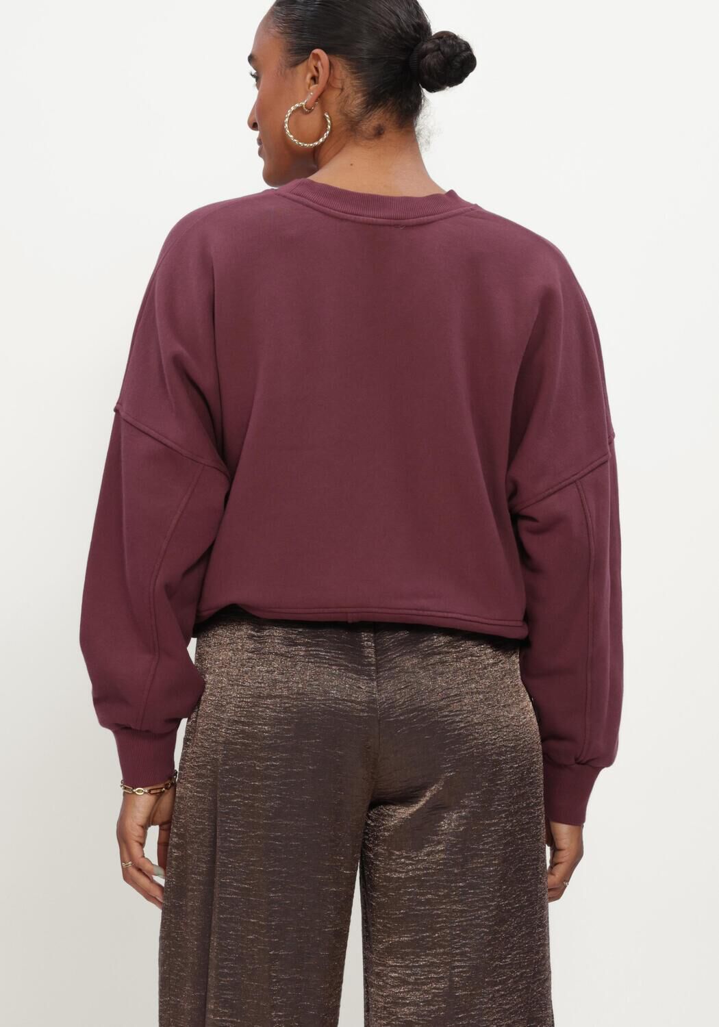 BY-BAR Chandail MALYN LOGO SWEATER Bordeaux - large