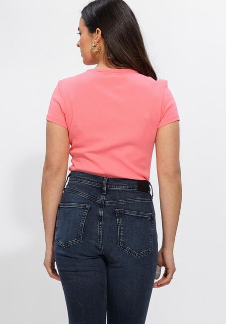 TOMMY JEANS T-shirt TJW SLIM ESSENTIAL RIB SS EXT en rose - large