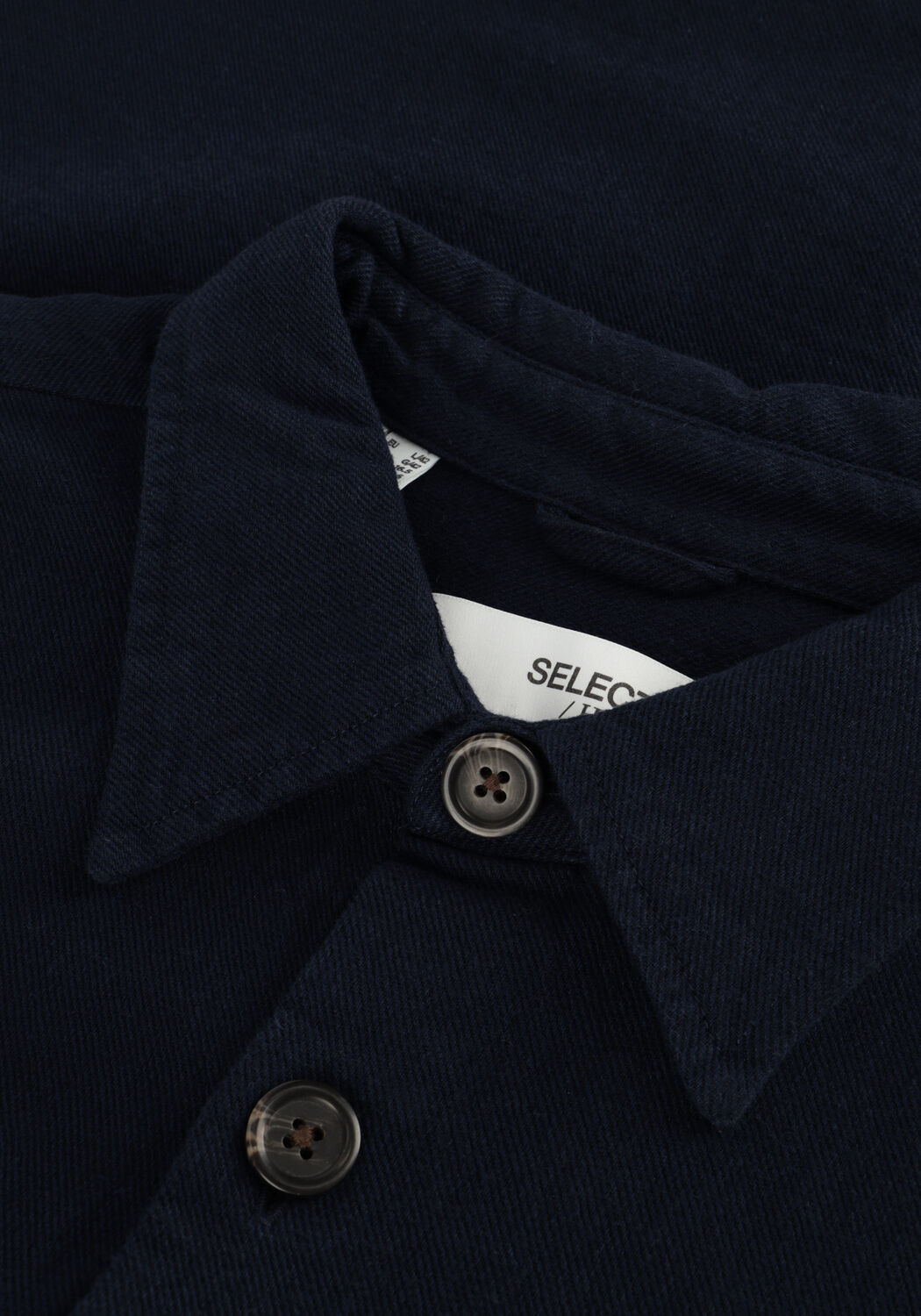 SELECTED MEN Surchemise SLH-HEAVY TWILL OVERSHIRT LS Bleu fonc&eacute; - large