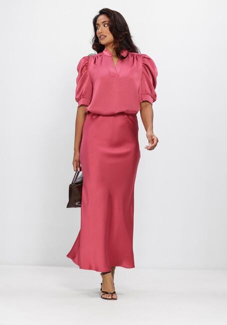 NEO NOIR Jupe maxi VICKY HEAVY SATEEN SKIRT en rose - large