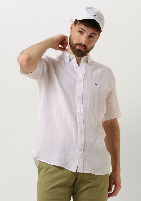 TOMMY HILFIGER Chemise décontracté PIGMENT DYED LINEN RF SHIRT S/S en blanc - large