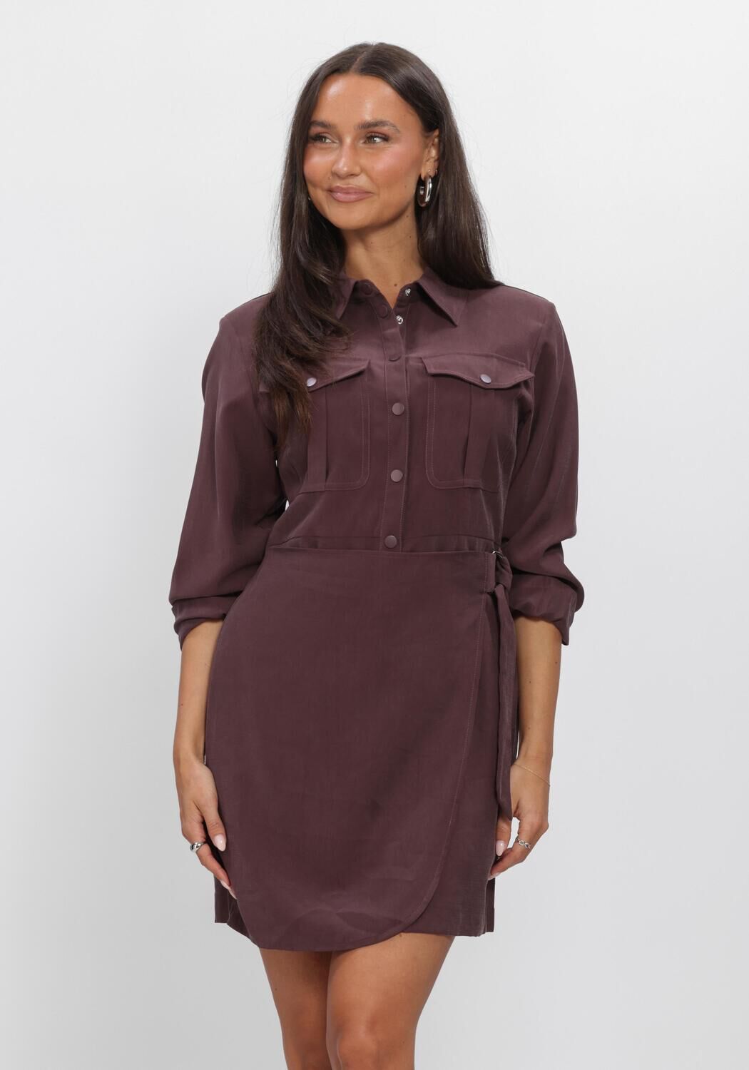 AAIKO Mini robe YVEN TWILL TEN 545 Bordeaux - large
