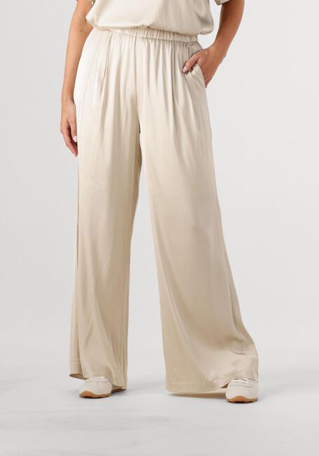 MOS MOSH Pantalon large MMRITA SATIN PANT en beige - large