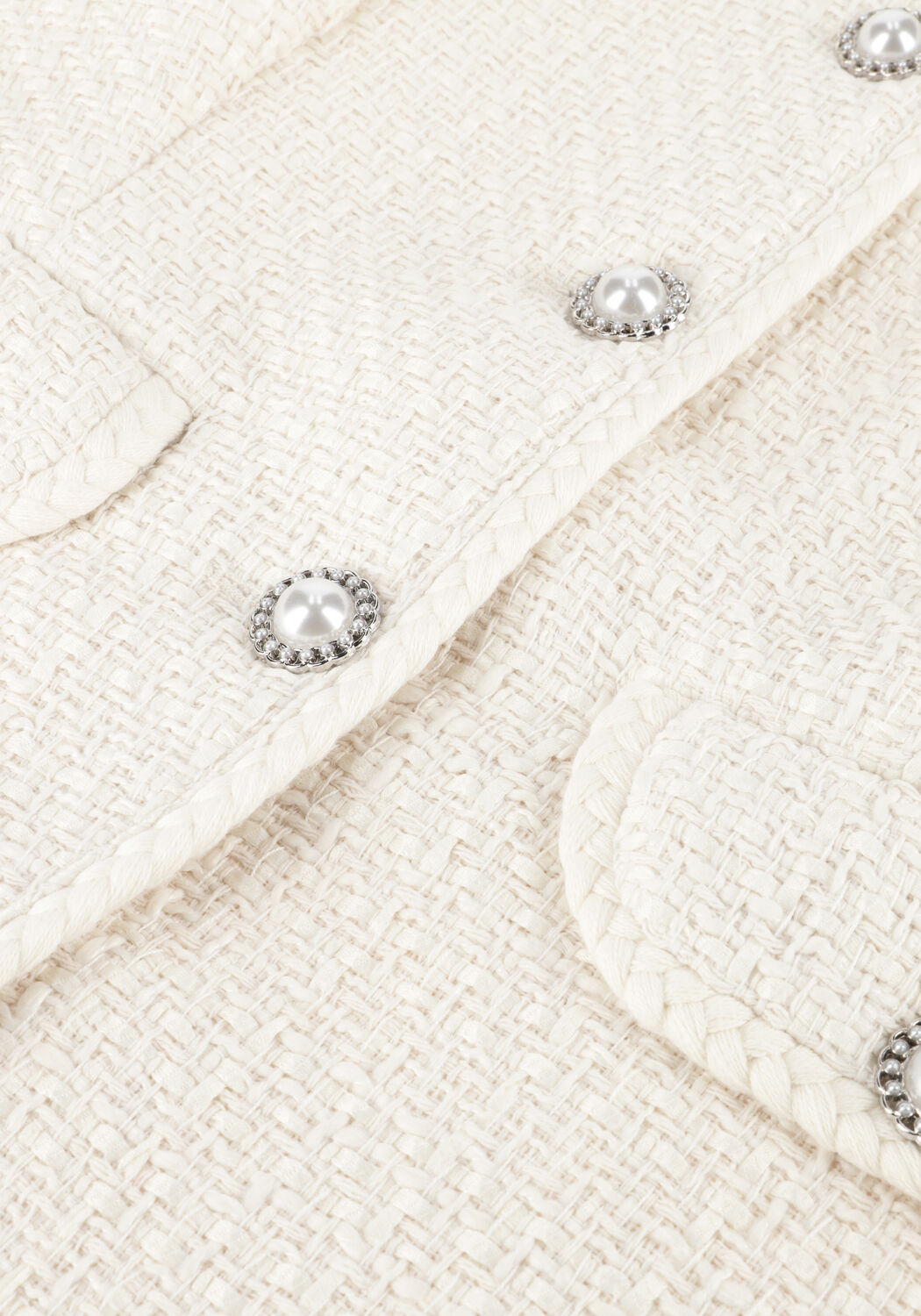 Witte NEO NOIR  FAINA BOUCLE BLOUSE - large