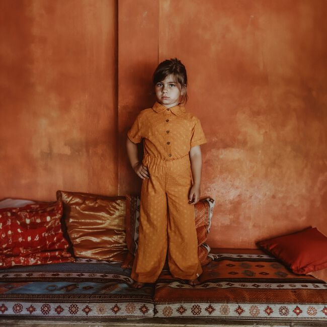 YOUR WISHES Pantalon évasé BAR en orange - large