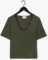 ANOTHER LABEL T-shirt MAGNOLIA V-NECK T-SHIRT S/S en vert