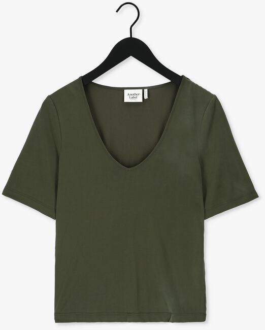 Groene ANOTHER LABEL T-shirt MAGNOLIA V-NECK T-SHIRT S/S - large
