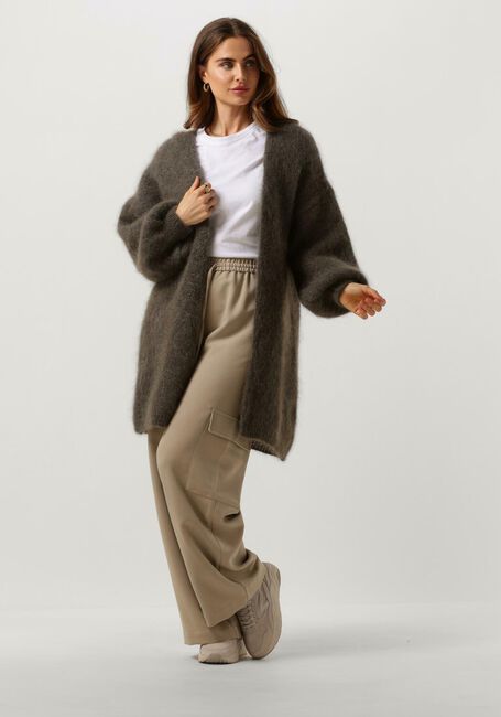 AMERICAN DREAMS Gilet LEE MIDI CARDIGAN en taupe - large