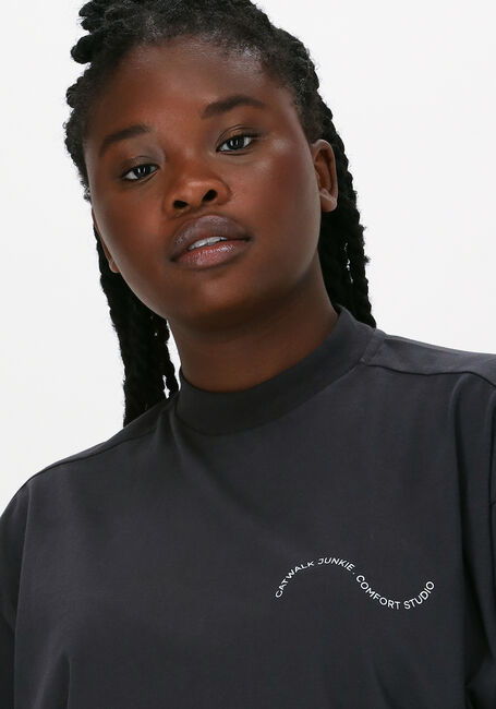 Zwarte CATWALK JUNKIE T-shirt LS THE WAVE - large