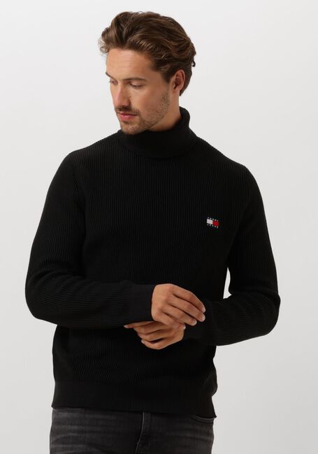 TOMMY JEANS Col roulé TJM SLIM XS BADGE ROLLNECK en noir - large