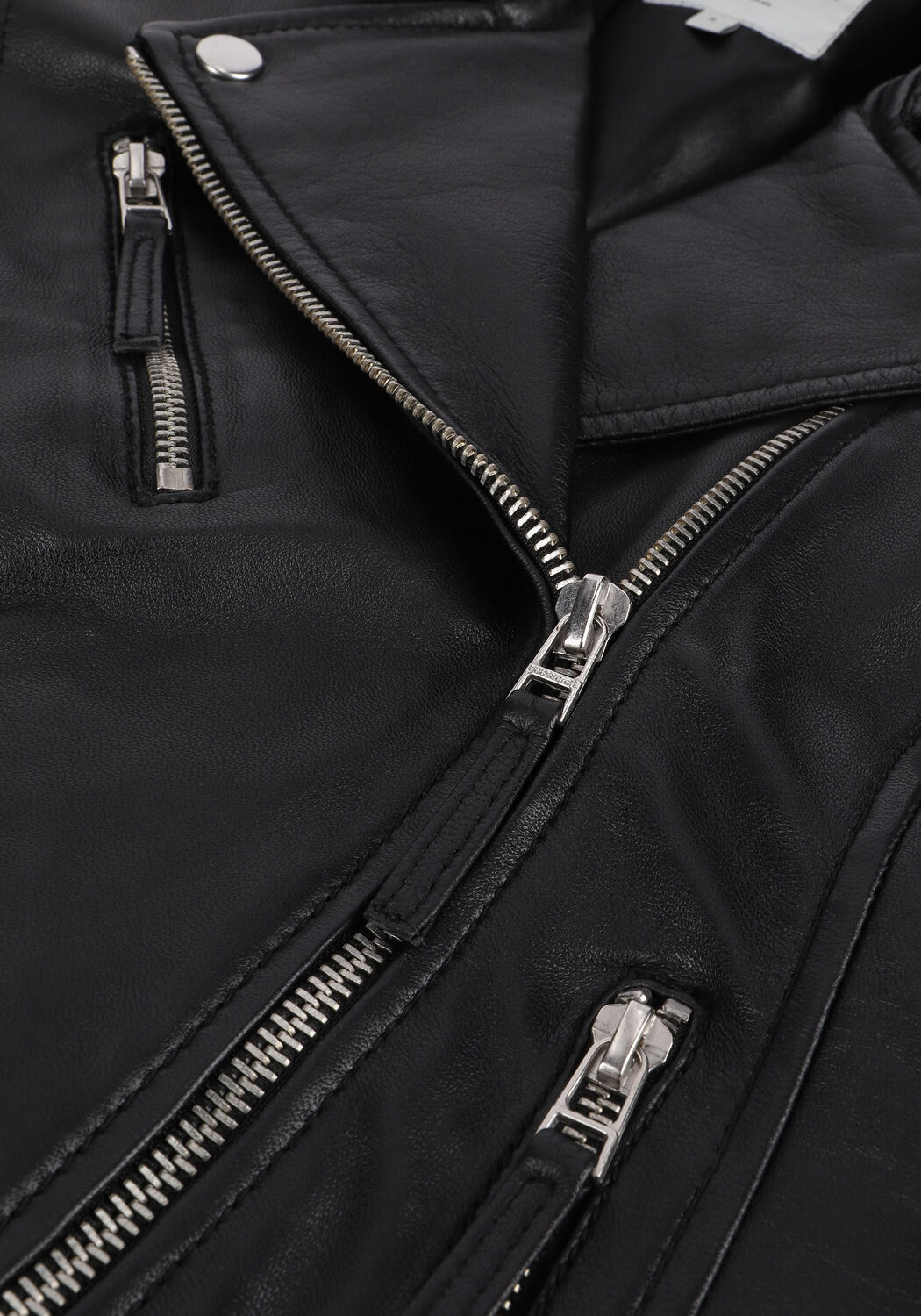 GOOSECRAFT Veste en cuir SAMMIE BIKER en noir - large