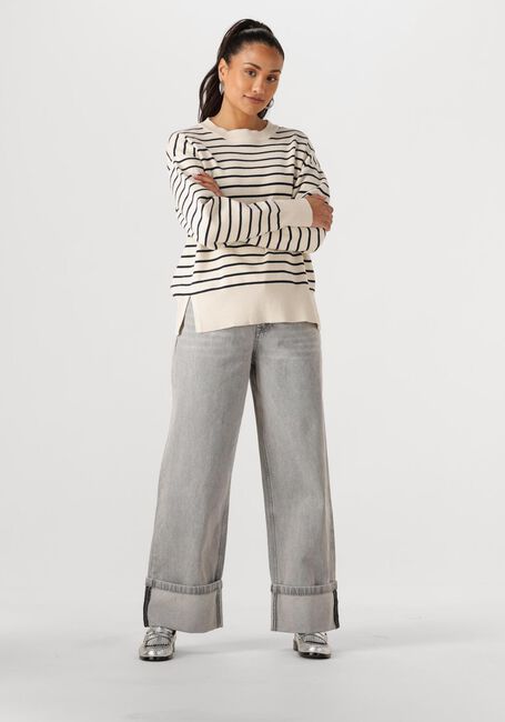 WITHBLACK Pull WBLBARBARA LS STRIPED PULLOVER Écru - large