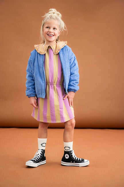 Roze Sproet & Sprout Mini jurk SKATER DRESS BLOCK STRIPE Roze Sproet & Sprout Mini jurk SKATER DRESS BLOCK STRIPE - large