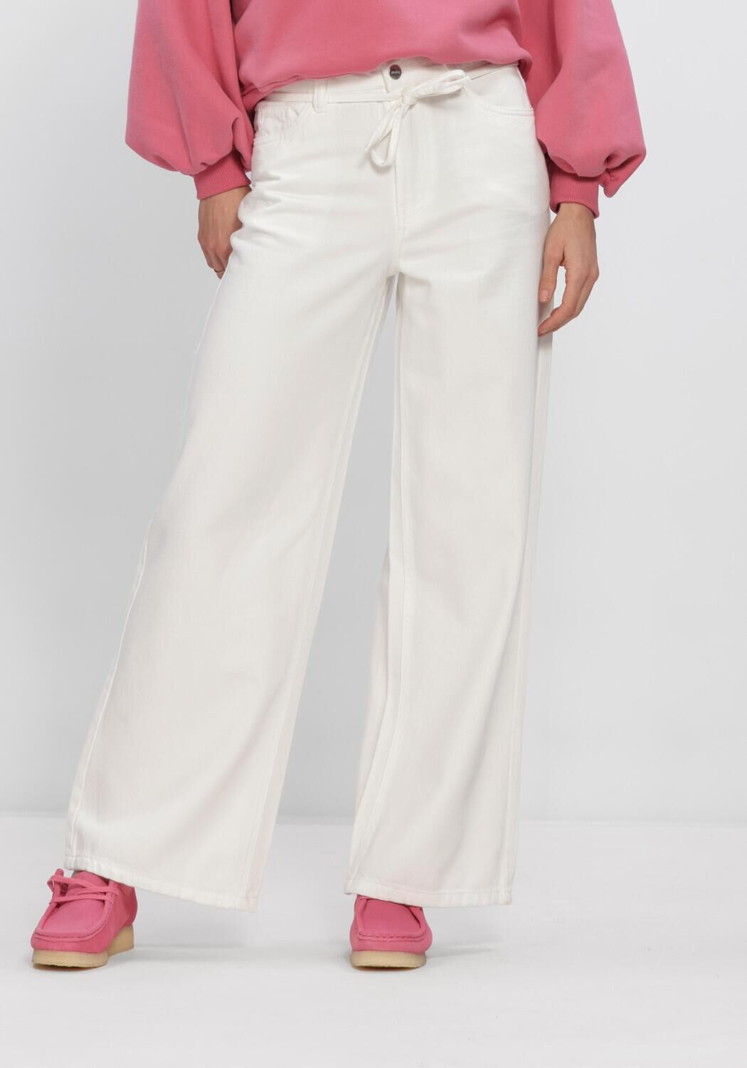 OBJECT Wide jeans OBJROSIE MW WIDE JEANS en bleu - large