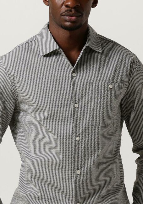 ANERKJENDT Chemise décontracté AKKURT L/S STRIPE SHIRT Olive - large