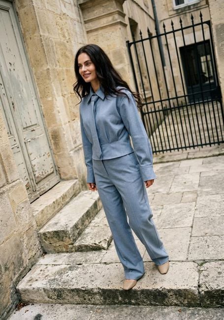 MINUS Pantalon large MSWELMA MID WAIST PANT Bleu clair - large