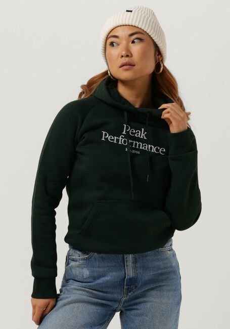 PEAK PERFORMANCE Pull W ORIGINAL HOOD Vert foncé - large