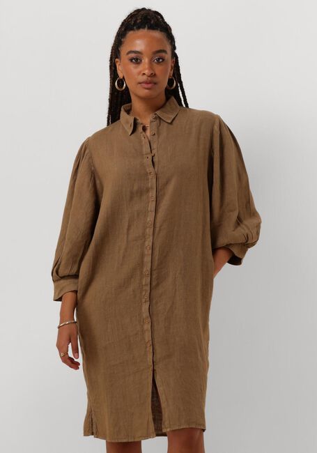 PENN & INK Robe midi DRESS en marron - large