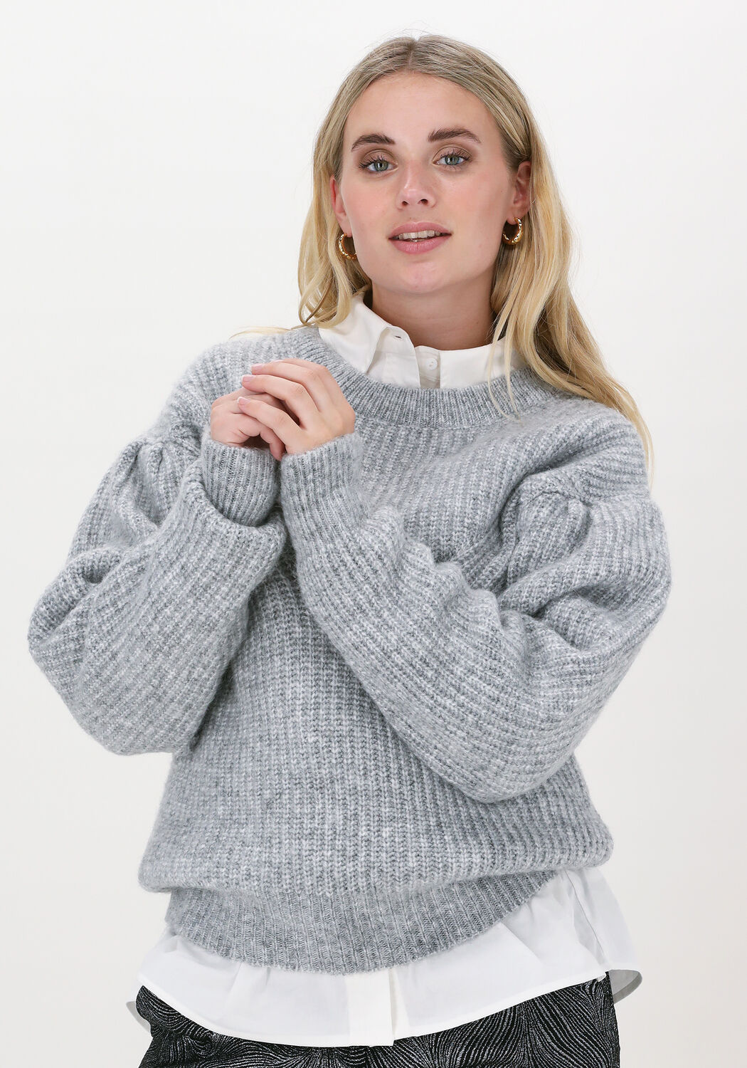 Trui met blouse eronder dames outlet