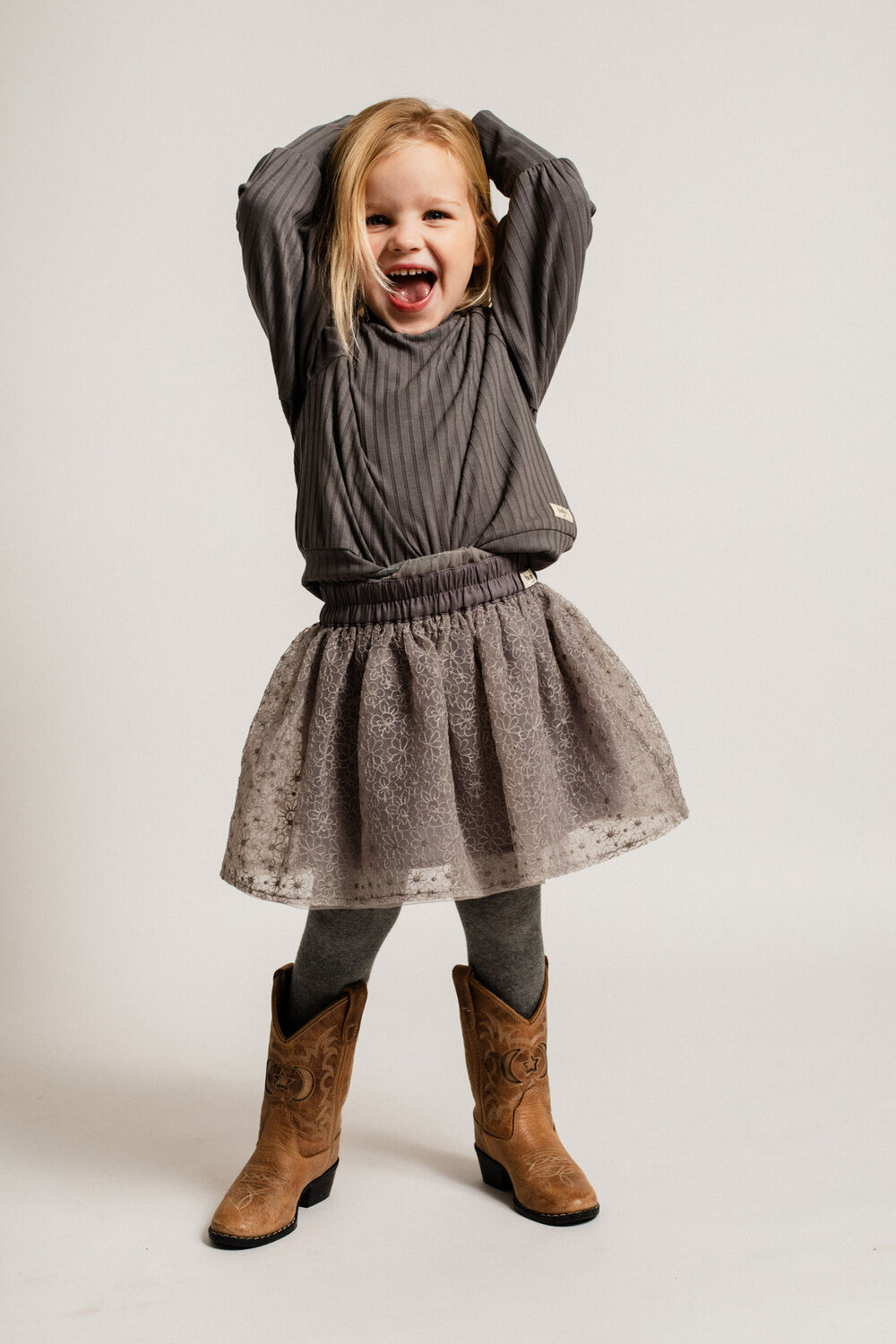 Grijze BAJE STUDIO Minirok FEY - large