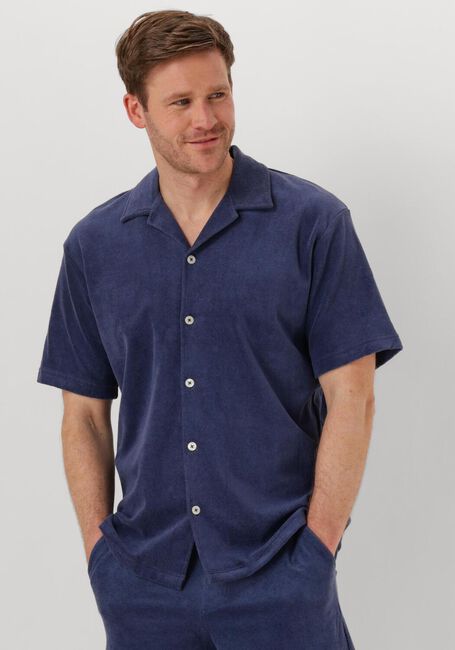 SELECTED HOMME Chemise décontracté SLHRELAXTALON TOWEL SS JERSEY SHIRT en bleu - large