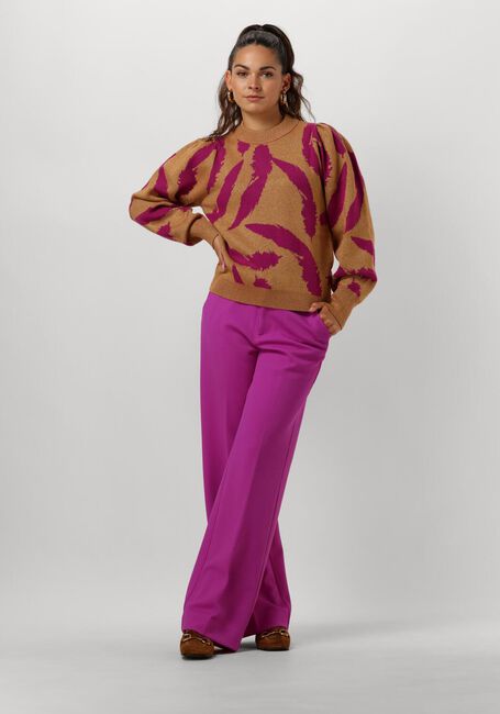 Bruine POM AMSTERDAM Trui PULLOVER - FEATHERS SPARKLE - large