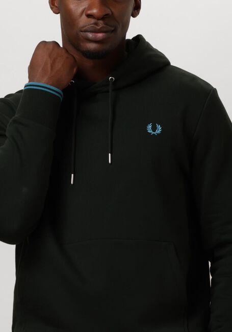 FRED PERRY TIPPED HOODED SWEATSHIRT Pulls & Gilets en vert - large