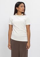 MY ESSENTIAL WARDROBE T-shirt MWHELLE ASSYMETRIC TEE &Eacute;cru