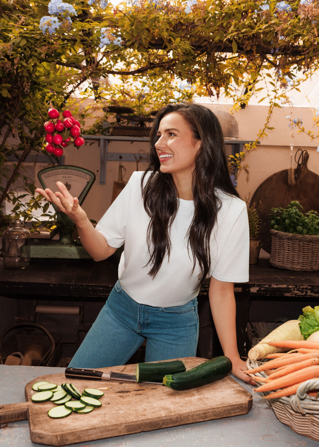 OMODA ATELIER T-shirt OM-MARRIT X NINA en blanc - large