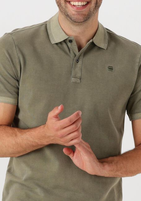 G-STAR RAW Polo DUNDA OVERDYED SLIM POLO S\S en vert - large