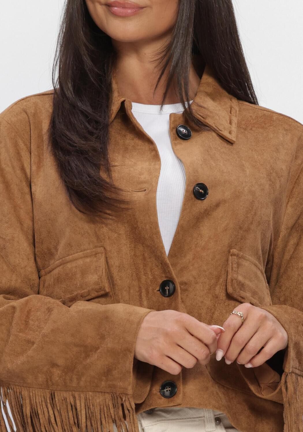 Bruine NEO NOIR Jack LAURON FAUX SUEDE JACKET - large