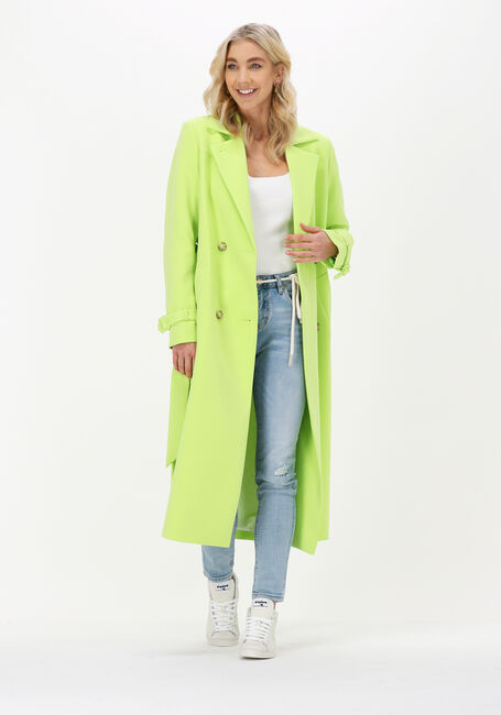 Lime BEAUMONT Mantel BELTED COAT - large