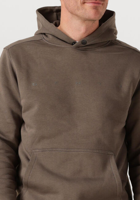 GENTI Pull BASIC LOGO HOODIE en taupe - large