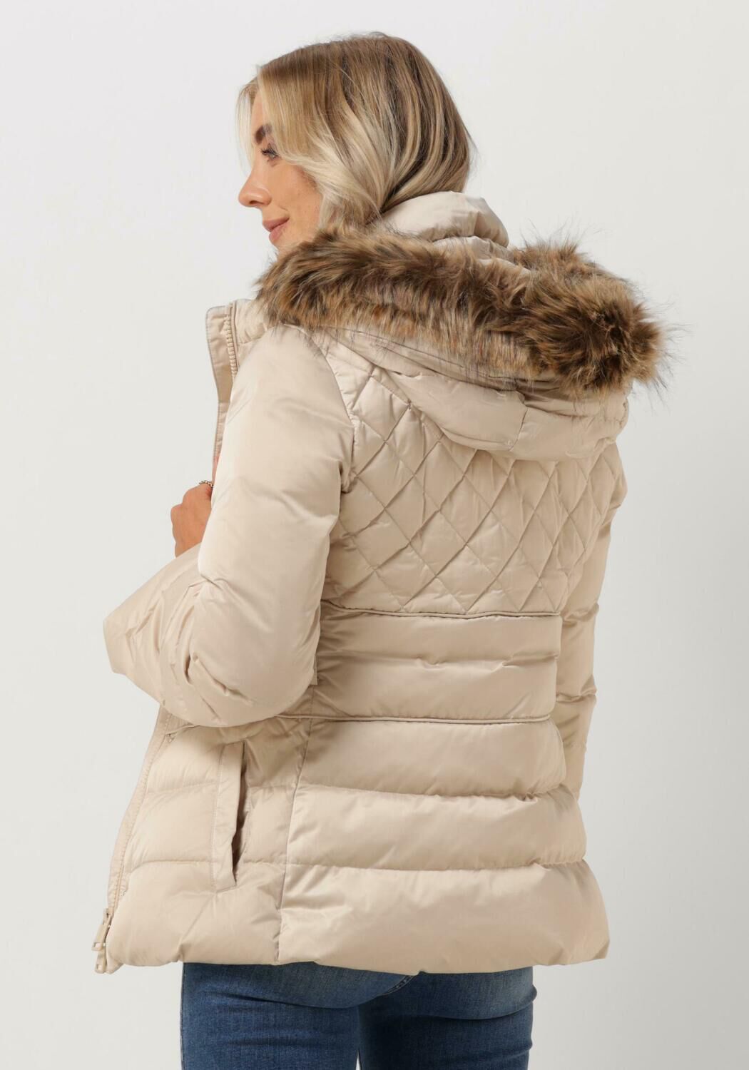 GUESS Veste matelass&eacute; LAURIE DOWN JACKET Cr&egrave;me - large