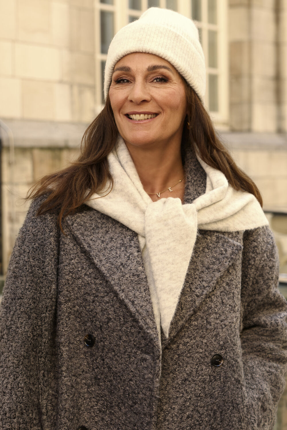 OMODA ATELIER OM-BARB X QUINTY Foulard Gris clair - large