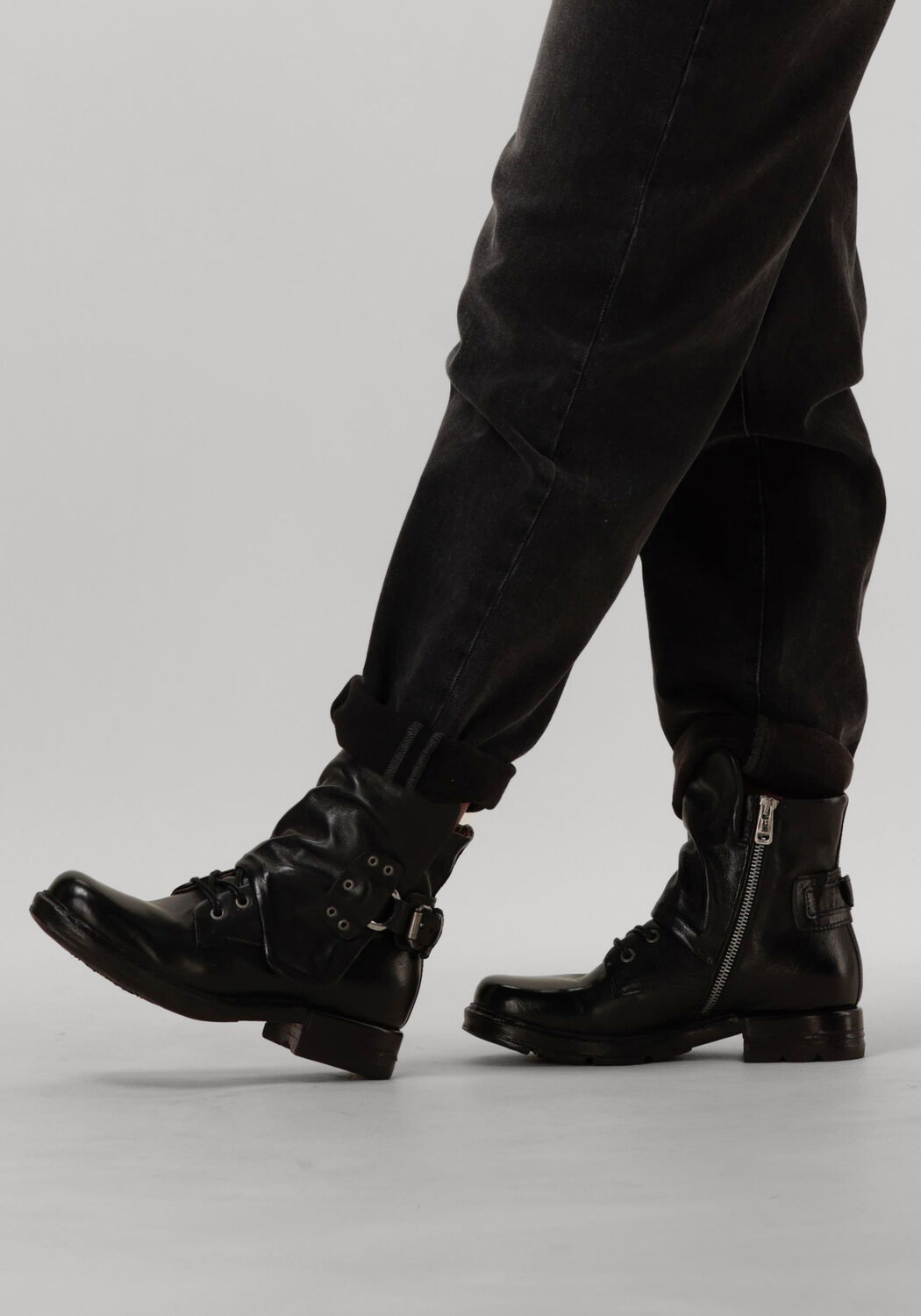 Zwarte A.S.98 Enkellaarsjes B80221 - large